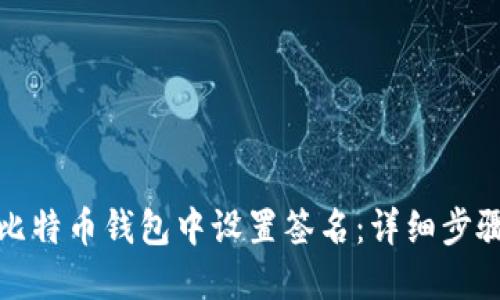 如何在比特币钱包中设置签名：详细步骤与说明
